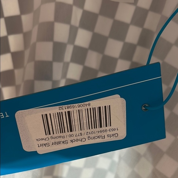 Terez Black and White racing flag Checkered skate Skirt size 10/12 new - Picture 4 of 6